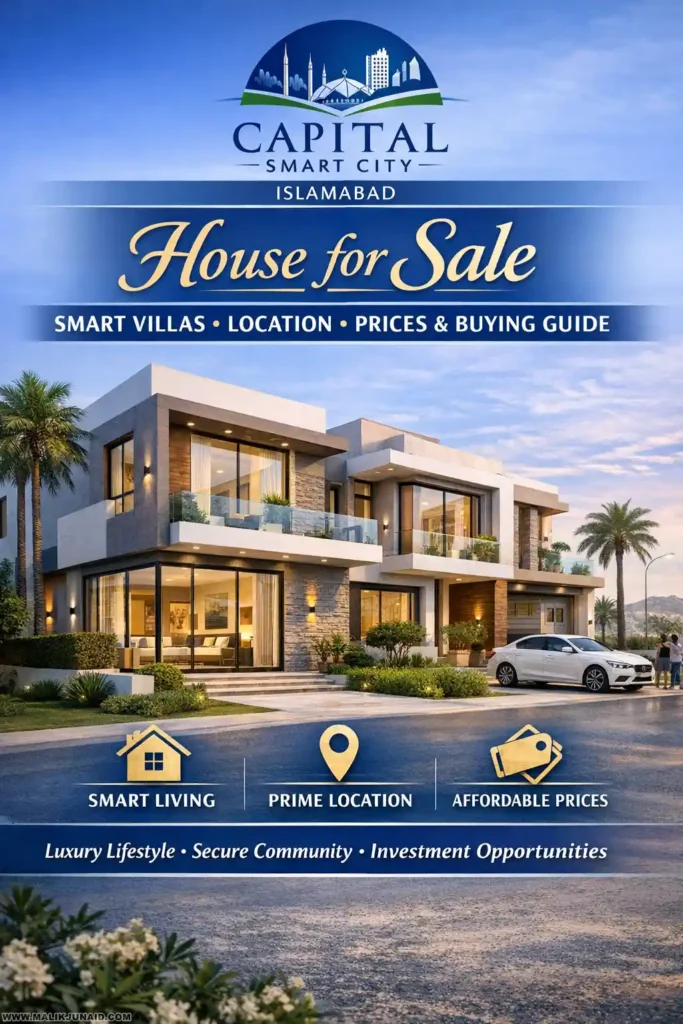 Looking for a Capital Smart City Islamabad house for sale? Explore smart villas, location advantages, phase-wise options, maps, payment plans, and expert buying guidance for homes near Islamabad.