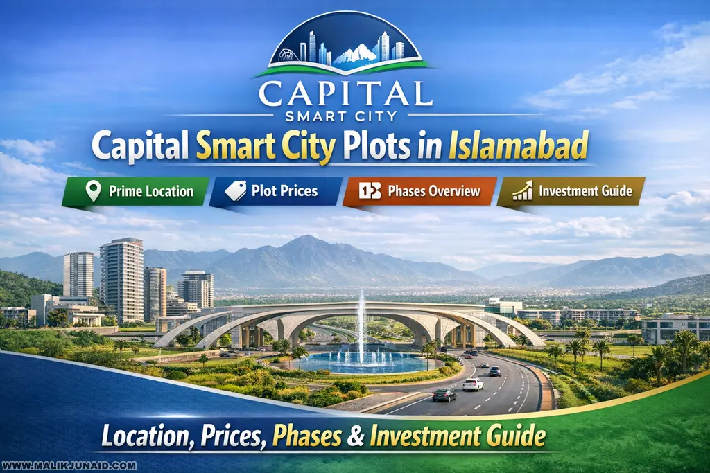 Explore Capital Smart City plots in Islamabad with complete details on location, interchange access, Phase 1, Phase 2, Phase 3, Executive and Overseas blocks, payment plans, and investment potential.
