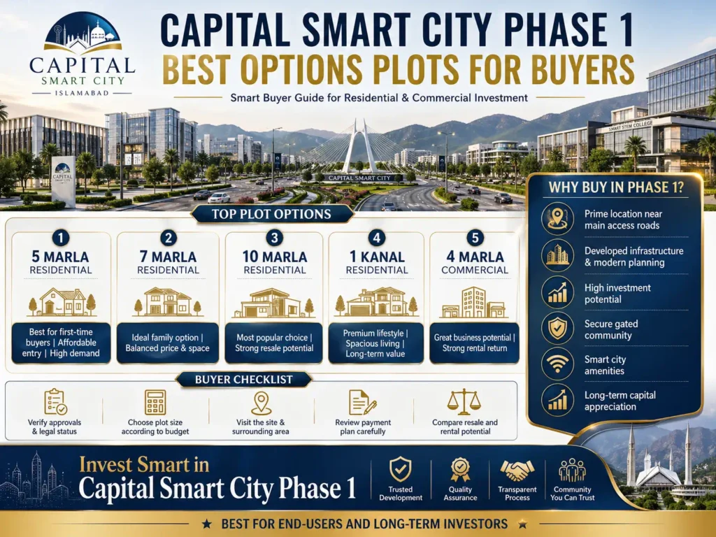 Capital Smart City Phase 1 Best Plot Options for Buyers