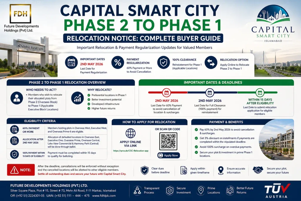 Capital Smart City Phase 2 to Phase 1 Relocation Notice: Complete Buyer Guide