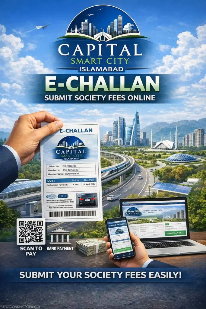 E Challan Capital Smart City Islamabad – Payment Guide, Maps, Location & Investment